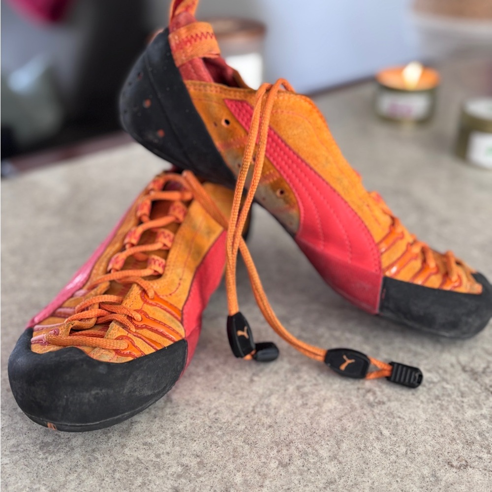 Puma Vibrant Orange and Red Climbing Shoes